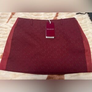 $1200 New GUCCI Guccissima Mini Skirt 38
